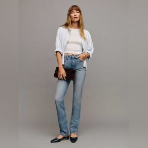 jax straight leg high rise jeans